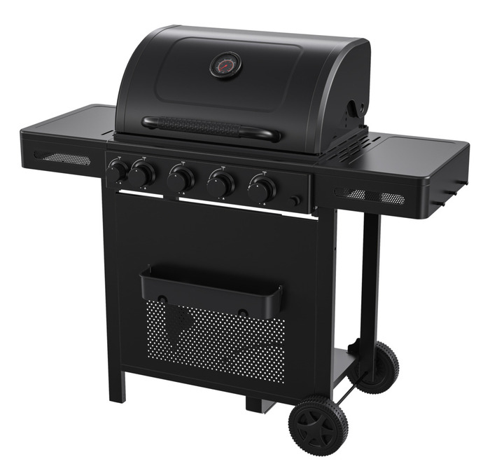 Gassgrill med 4 brennere og bakbrenner – Grillexpert